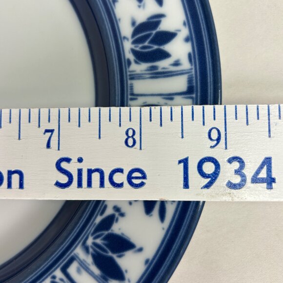 Dansk Blue & White Floral Ceramic Plate Bowl Dinnerware Set 4 - Picture 6 of 8